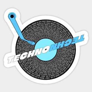 house music is life techno themed design Sticker